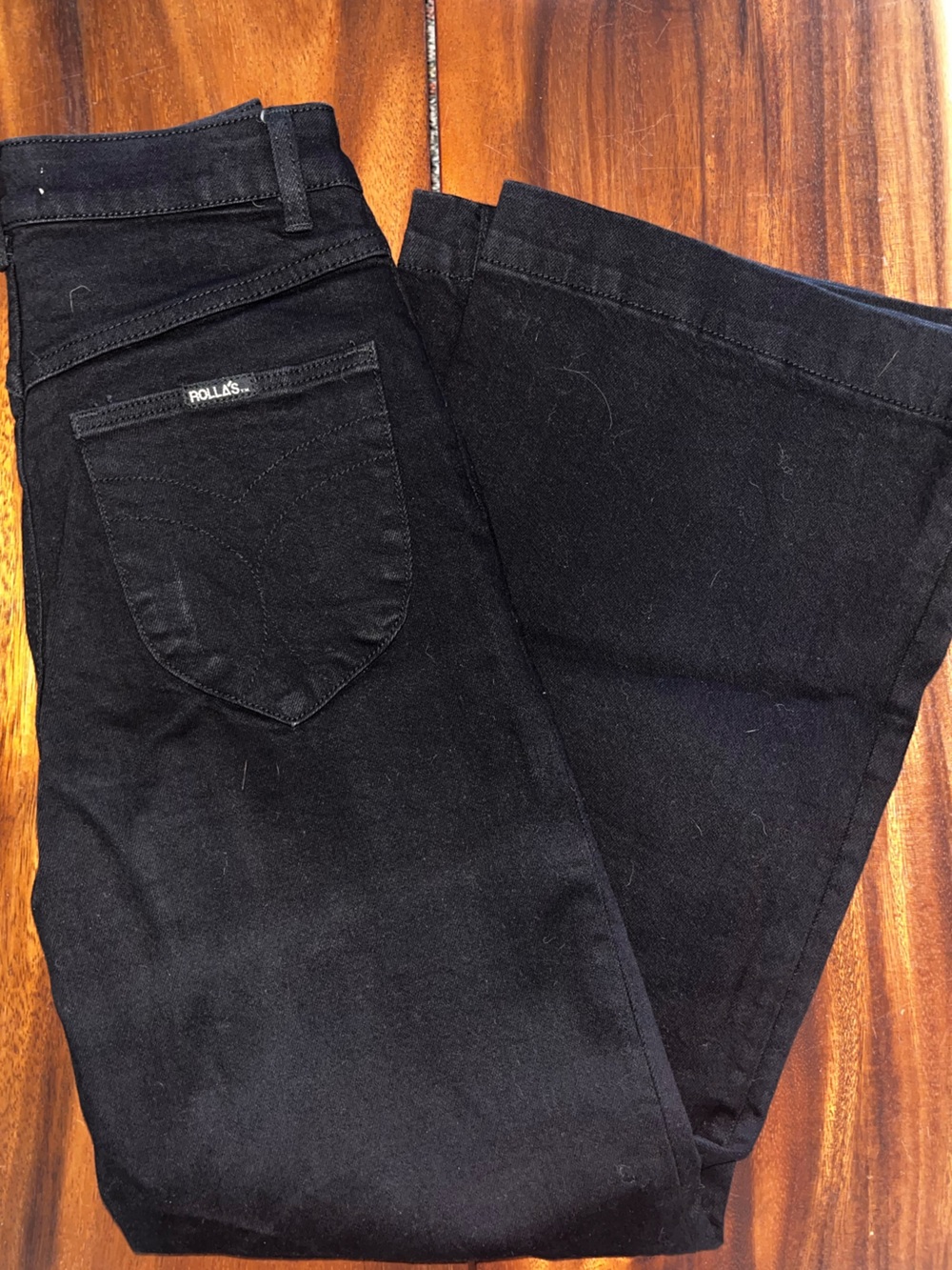 Rolla's High Rise Wide Leg Black Denim Jeans